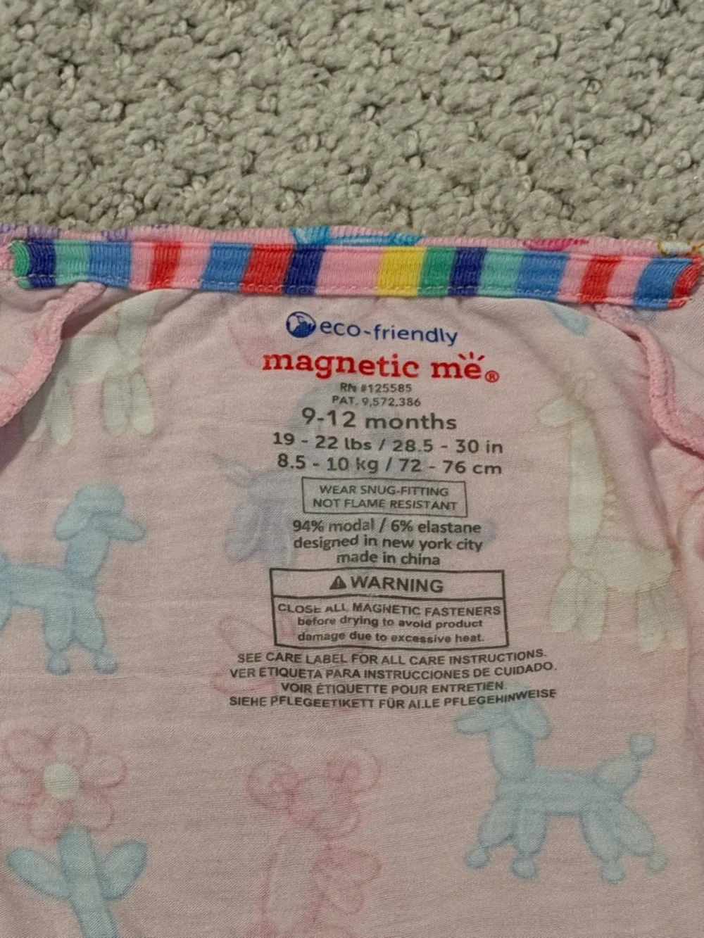 Magnetic Me “Party Animals” Glow PJs - 12 Mo